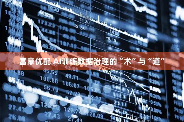 富豪优配 AI训练数据治理的“术”与“道”