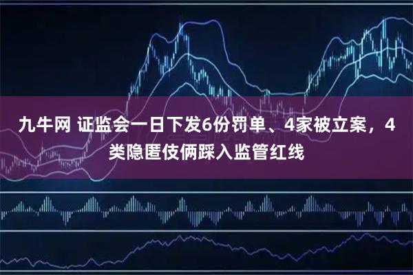 九牛网 证监会一日下发6份罚单、4家被立案，4类隐匿伎俩踩入监管红线