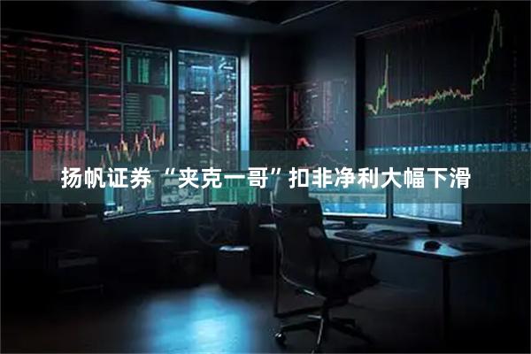 扬帆证券 “夹克一哥”扣非净利大幅下滑